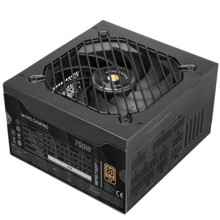 Fuente de Alimentación Mars Gaming MPB750PSI/ 750W/ Ventilador 14cm/ ATX 3.1/ PCIe 5.1/ 80 Plus Gold - Frikibase