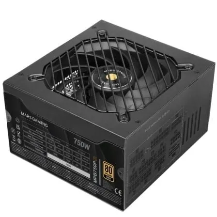 Fuente de Alimentación Mars Gaming MPB750PSI/ 750W/ Ventilador 14cm/ ATX 3.1/ PCIe 5.1/ 80 Plus Gold - Frikibase