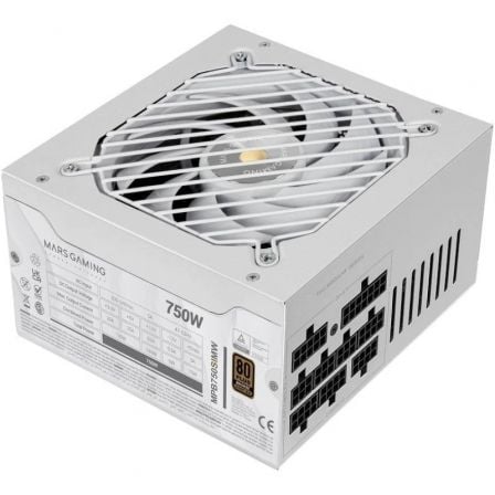 Fuente de Alimentación Mars Gaming MPB750SIM/ 750W/ Ventilador 14cm/ 80 Plus Bronze/ Blanca - Frikibase