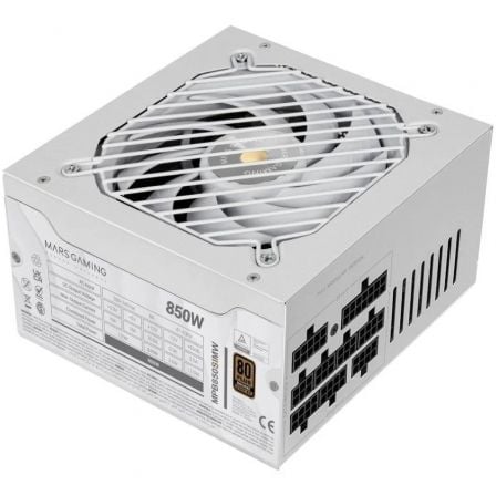 Fuente de Alimentación Mars Gaming MPB850SIM/ 850W/ Ventilador 14cm/ 80 Plus Bronze/ Blanca - Frikibase