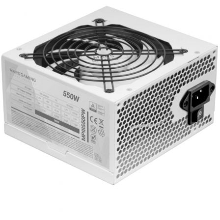 Fuente de Alimentación Mars Gaming MPIII550P/ 550W/ Ventilador 12cm/ Blanca - Frikibase