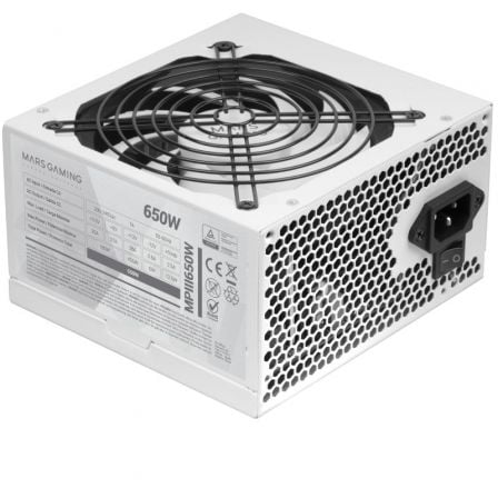 Fuente de Alimentación Mars Gaming MPIII650W/ 650W/ Ventilador 12cm/ Blanca - Frikibase