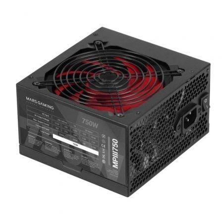 Fuente de Alimentación Mars Gaming MPIII750/ 750W/ Ventilador 12cm - Frikibase