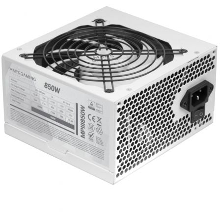 Fuente de Alimentación Mars Gaming MPIII850W/ 850W/ Ventilador 12cm/ Blanca - Frikibase