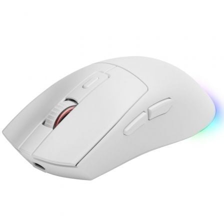 Ratón Gaming Inalámbrico Mars Gaming MM-T3/ Batería recargable/ Hasta 14400 DPI/ Blanco - Frikibase