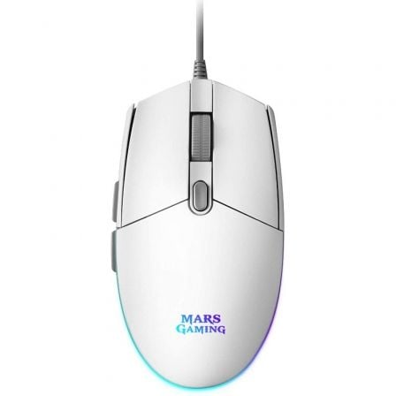 Ratón Gaming Mars Gaming MMGW/ Hasta 3200 DPI/ Blanco - Frikibase