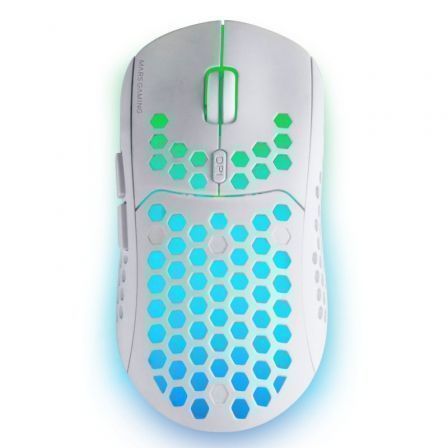 Ratón Gaming Inalámbrico Mars Gaming MMW3W/ Batería recargable/ Hasta 3200 DPI/ Blanco - Frikibase