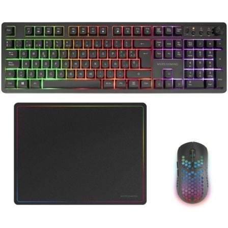 Pack Gaming Mars Gaming MCPWX/ Teclado Inalámbrico + Ratón Inalámbrico + Alfombrilla - Frikibase