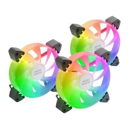 Pack 3 Ventiladores Mars Gaming MF-3A/ 12cm/ ARGB - Frikibase