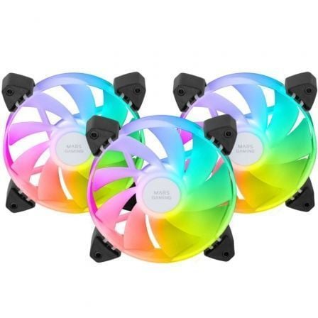 Pack 3 Ventiladores Invertidos Mars Gaming MF-3AR/ 12cm/ ARGB - Frikibase