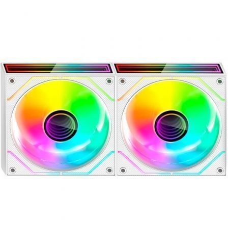 Pack 2 Ventiladores Mars Gaming MF-3DPROX2R/ 12cm/ ARGB/ Blancos - Frikibase