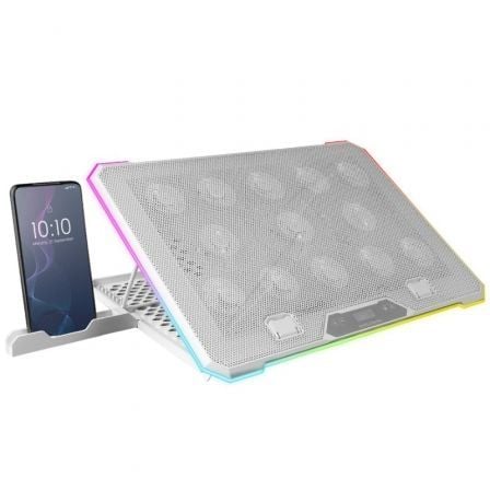 Soporte Refrigerante Mars Gaming MNBC13 para Portátiles hasta 17"/ Iluminación LED - Frikibase