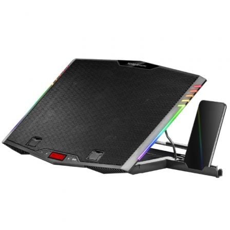 Soporte Refrigerante Mars Gaming MNBC5 para Portátiles hasta 17.3"/ Iluminación LED - Frikibase