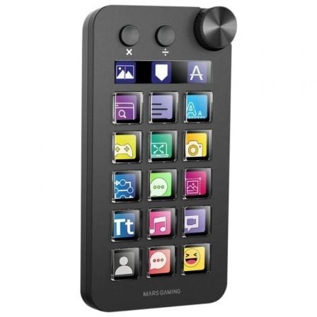 Control Deck Mars Gaming MSD-NEO/ 15 Teclas LCD/ 1 Rueda/ 2 Botones/ Negro - Frikibase