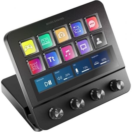 Stream Deck Mars Gaming MSD-PRO/ 10 Teclas LCD + 4 Diales Personalizables/ Negro - Frikibase