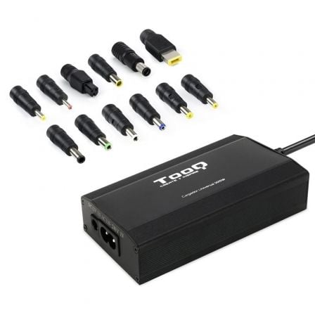 Cargador de Portátil TooQ TQLC-100BS01M/ 1xUSB/ 100W/ Manual/ 12 Conectores/ Voltaje 12-24V - Frikibase