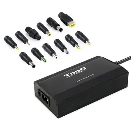 Cargador de Portátil TooQ TQLC-100BS01M/ 1xUSB/ 100W/ Manual/ 12 Conectores/ Voltaje 12-24V - Frikibase