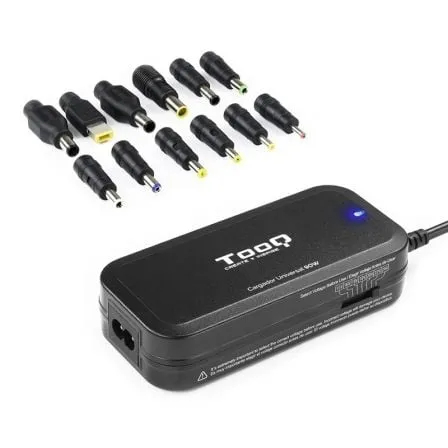 Cargador de Portátil TooQ TQLC-90BS02M/ 1xUSB/ 90W/ Manual/ 12 Conectores/ Voltaje 15-24V - Frikibase