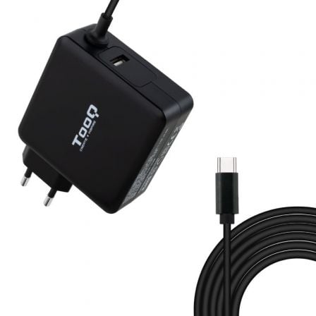 Cargador de Portátil TooQ TQLC-USBC65PD USB Tipo-C/ 1xUSB/ 65W/ Automático/ Voltaje 5-20V - Frikibase