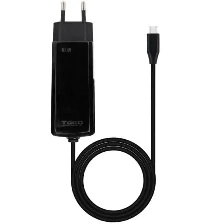 Cargador de Portátil GaN TooQ TQLC-USBCGAN100PD-C USB Tipo-C/ 100W/ Automático/ Voltaje 5-20V - Frikibase