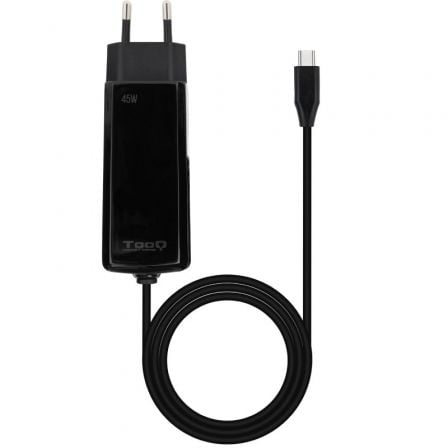 Cargador de Portátil GaN TooQ TQLC-USBCGAN100PD-C USB Tipo-C/ 45W/ Automático/ Voltaje 5-20V - Frikibase