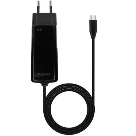Cargador de Portátil GaN TooQ TQLC-USBCGAN100PD-C USB Tipo-C/ 45W/ Automático/ Voltaje 5-20V - Frikibase