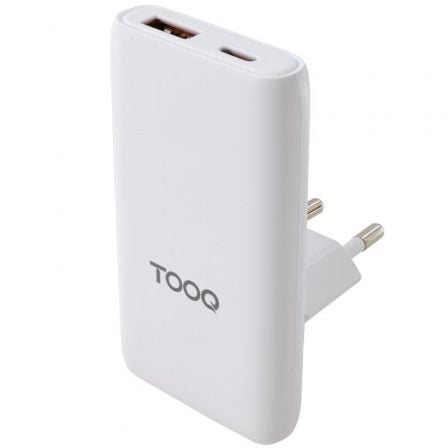 Cargador de Pared Universal GaN para Viaje TooQ TQWC-GANSL65W1A1C/ 1xUSB Tipo-C/ 1xUSB/ 65W - Frikibase