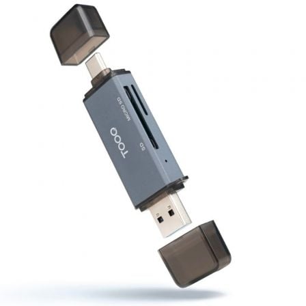 Lector de Tarjetas Externo TooQ TQR-3001G/ USB 3.0 y USB Tipo-C - Frikibase