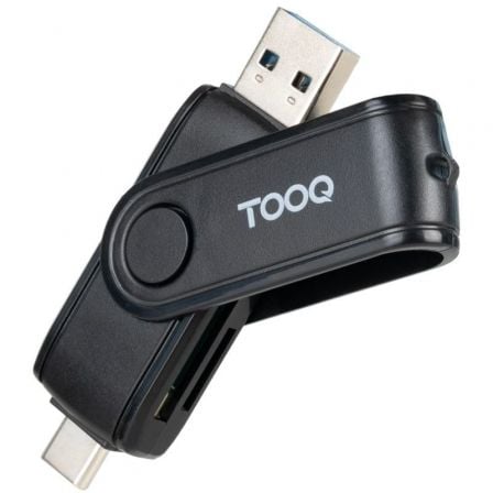Lector de Tarjetas Externo TooQ TQR-3003B/ USB 2.0 y USB Tipo-C - Frikibase