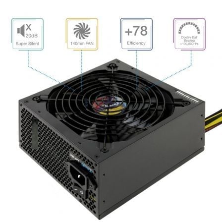 Fuente de Alimentación TooQ TQAPOLO-650SP/ 650W/ Ventilador 14cm - Frikibase