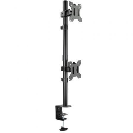 Soporte de Mesa para 2 Monitores TooQ DB1233TNV-B/ Giratorio/ Inclinable/ hasta 8kg - Frikibase