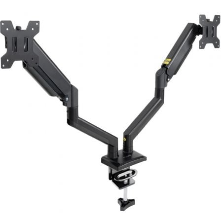 Soporte de Mesa para 2 Monitores TooQ DB1434TNR-B/ Giratorio/ Inclinable/ hasta 10kg - Frikibase