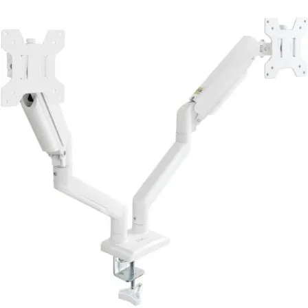 Soporte de Mesa para 2 Monitores TooQ DB1434TNR-W/ Giratorio/ Inclinable/ hasta 10kg - Frikibase