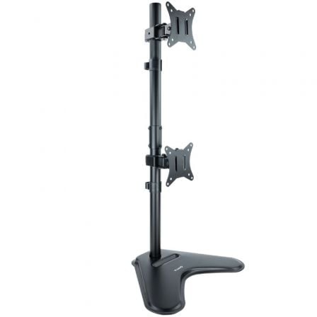 Soporte de Sobremesa para 2 Monitores TooQ DB1703TNV-B/ Giratorio/ Inclinable/ hasta 9kg - Frikibase