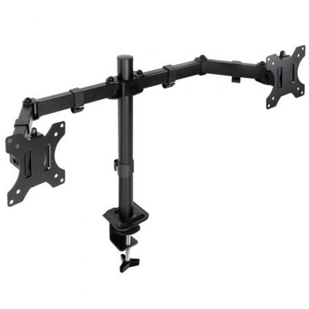 Soporte de Mesa para 2 Monitores TooQ DB1802TN-B/ Giratorio/ Inclinable/ hasta 8kg - Frikibase