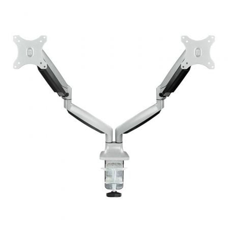 Soporte de Mesa para 2 Monitores TooQ DB3132TNR-S/ Giratorio/ Inclinable/ hasta 9kg - Frikibase