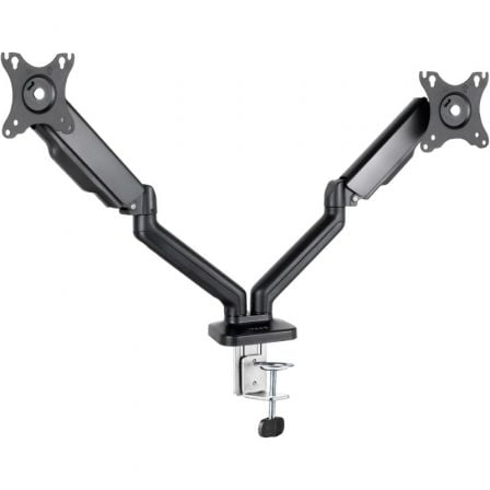 Soporte de Mesa para 2 Monitores TooQ DB5132TNR-B/ Giratorio/ Inclinable/ hasta 9kg - Frikibase