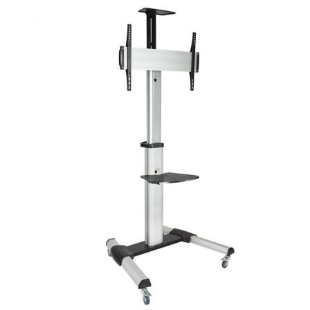 Soporte de Suelo Inclinable/ Ajustable con Ruedas TooQ FS1870M-B para TV de 37-70"/ hasta 50kg - Frikibase