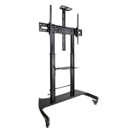 Soporte de Suelo con Ruedas Inclinable/ Nivelable TooQ FS20404HM-B para TV de 60-100"/ hasta 100kg - Frikibase