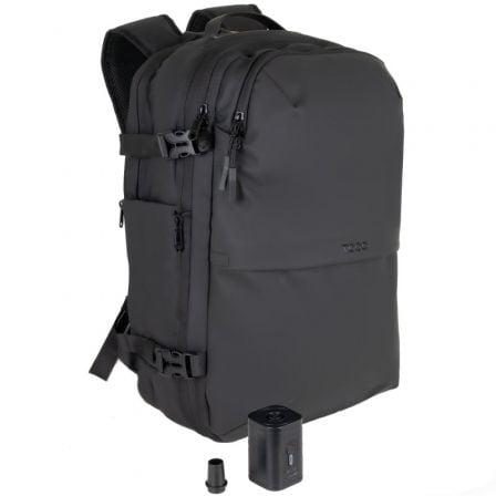 Mochila TooQ TQBP-V101-BK/ Capacidad 30-55L/ Negra/ Incluye Bomba de Aire - Frikibase
