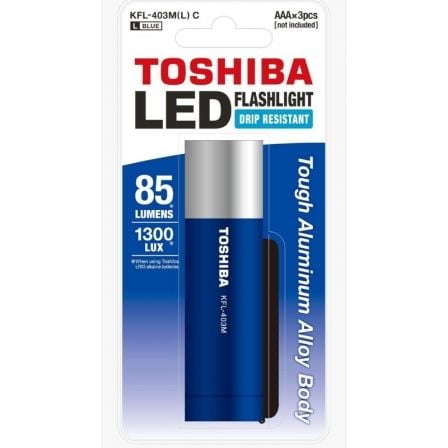 Linterna Toshiba KFL-403M/ 85 Lúmenes/ 3 pilas *AAA/ Azul - Frikibase