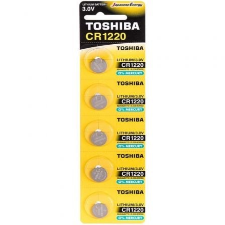 Pack de 5 Pilas de Botón Toshiba CR1220/ 3V - Frikibase