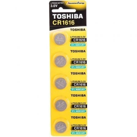 Pack de 5 Pilas de Botón Toshiba CR1616/ 3V - Frikibase