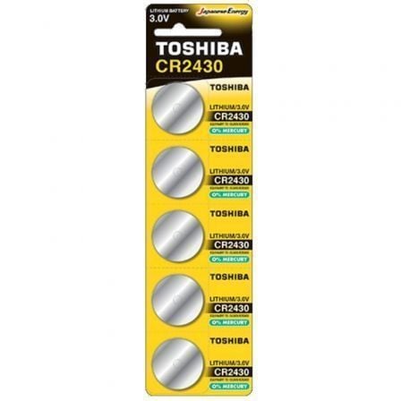 Pack de 5 Pilas de Botón Toshiba CR2430/ 3V/ Alcalinas - Frikibase