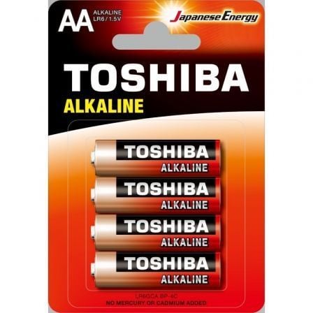 Pack de 4 Pilas AA Toshiba Alkaline LR6/ 1.5V/ Alcalinas - Frikibase