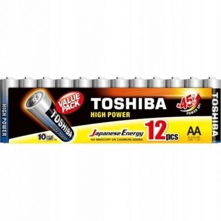 Pack de 12 Pilas AA Toshiba High Power LR6/ 1.5V/ Alcalinas - Frikibase