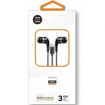 Auriculares Intrauditivos Tech One Tech earTECH TEC1305/ con Micrófono/ USB Tipo-C/ Negros - Frikibase