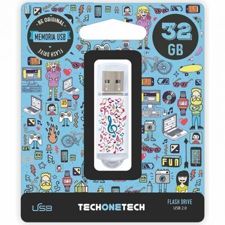 Pendrive 32GB Tech One Tech Music Dream USB 2.0 - Frikibase