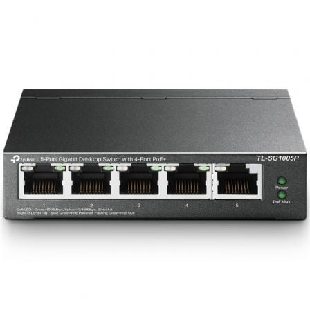 Switch TP-Link TL-SG1005P 5 Puertos/ RJ-45 10/100/1000 PoE - Frikibase