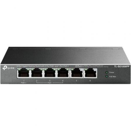 Switch TP-Link TL-SG1006PP 6 Puertos/ RJ-45 10/100/1000/ PoE++ - Frikibase